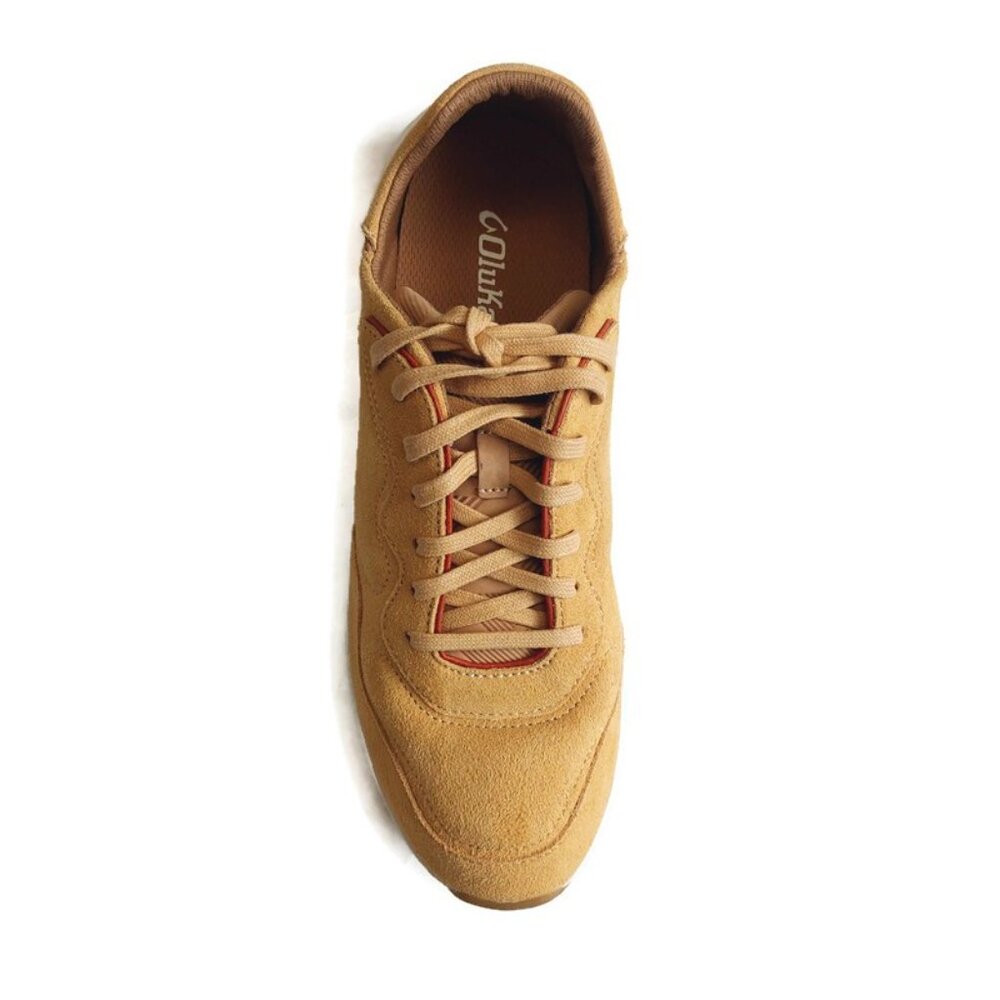 Olukai KOHEO Mens Size 10 Suede Leather Casual Lace Up Sneakers Golden Sand - Picture 2 of 9